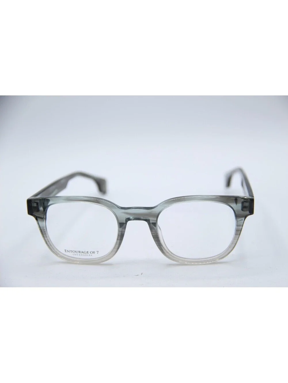 Entourage Of 7 Los Angeles Hank Hv Graident Clear Gray Horn Authentic Eyeglasses